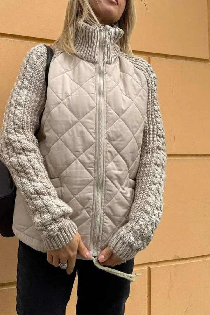 BELINA | Ležérní patchworková bunda na zip