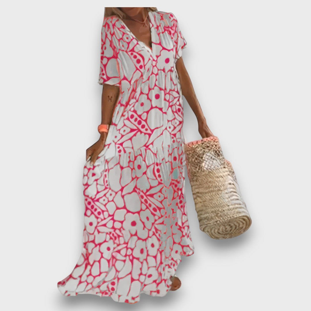 Květinové Boho Maxi Šaty Summer Breeze