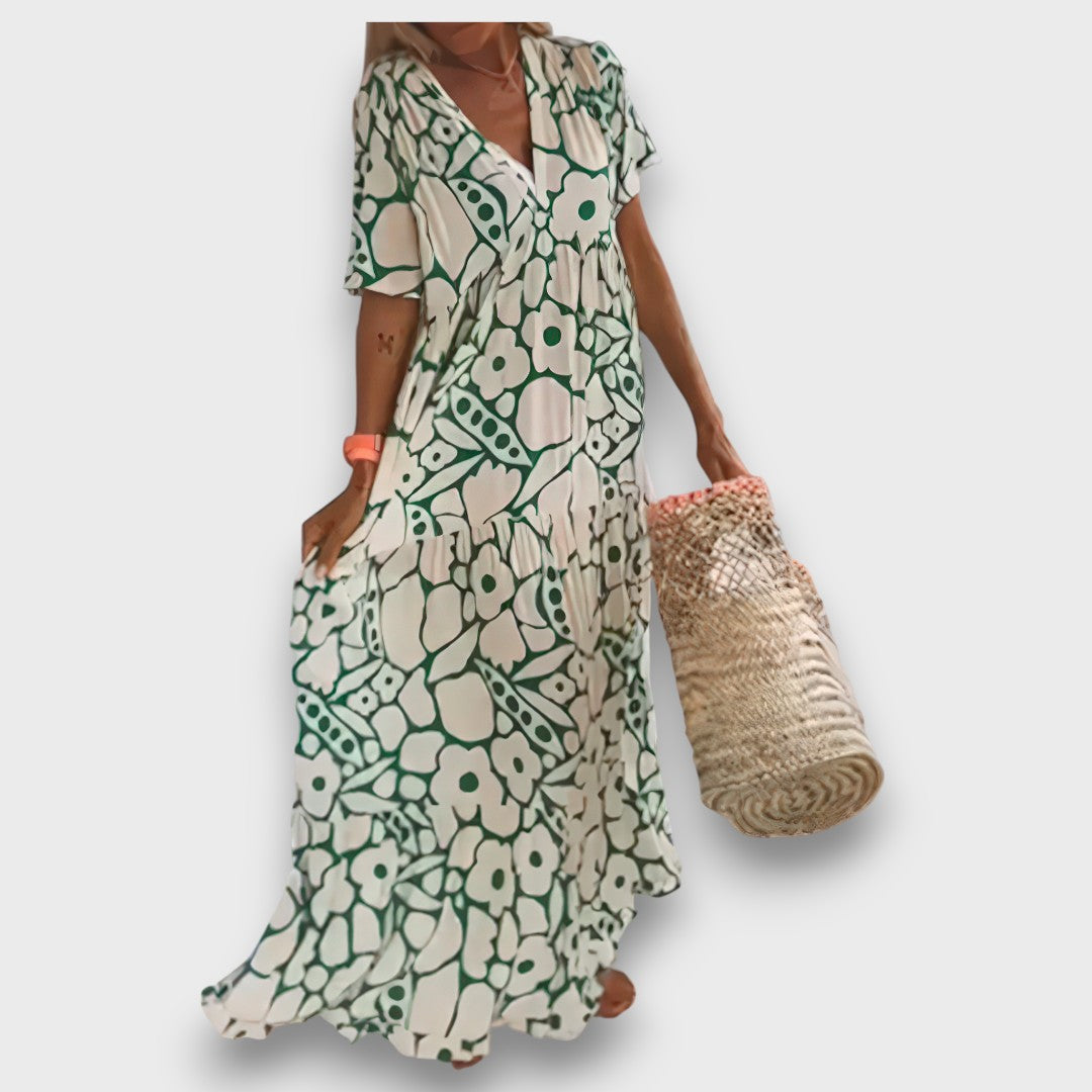 Květinové Boho Maxi Šaty Summer Breeze