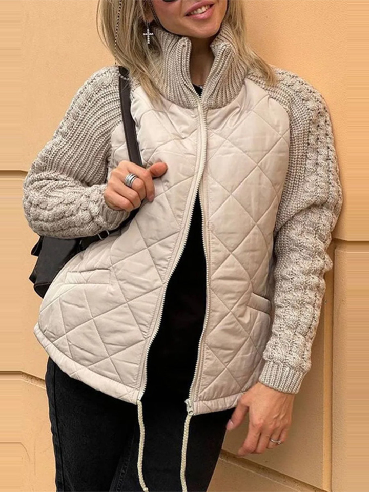 BELINA | Ležérní patchworková bunda na zip