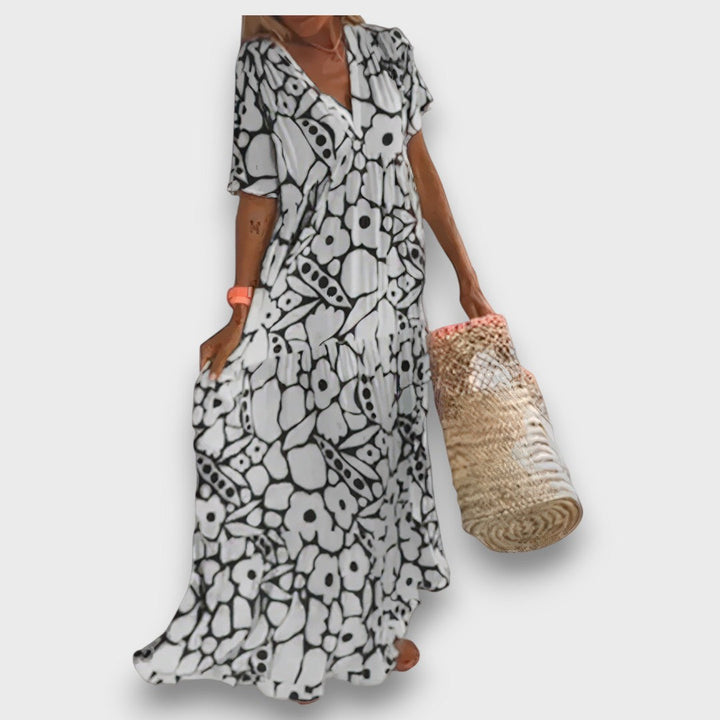 Květinové Boho Maxi Šaty Summer Breeze